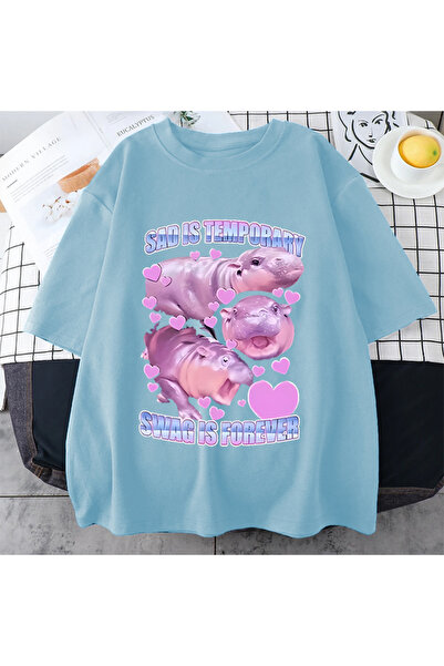 Drippy Μπλουζάκι Moo Deng Vintage Hippo Mammoth - Ανδρικό και γυναικείο