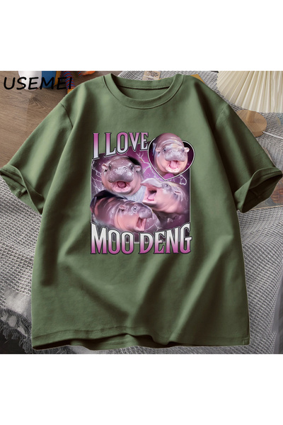 Drippy Klub obožavalaca Moo Deng - Ljubitelj nilskih konja T-shirt, muškarci ...