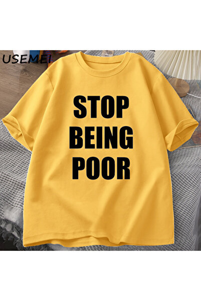 Drippy Biti siromašan sprečava žene da nose ležerne majice Pamuk Štampano Y2K...