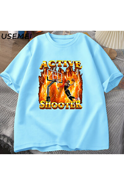 Drippy Aktivna streljačka grafička majica, smešna meme majica, kratki rukav, ...