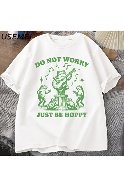 Drippy Ne brini, samo budi vesela žaba T-shirt Muška ležerna Pamuk Smiješna l...