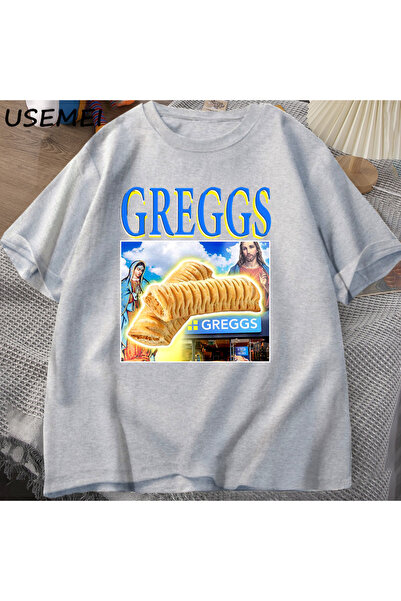 Drippy تي شيرت Greggs Sausage Roll Vintage Xmas - نمط ميمي مضحك للرجال والنساء