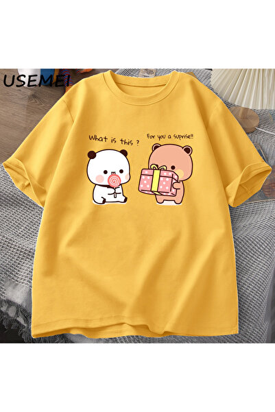 Drippy Tricou pentru bărbați cu model urs PANDA La mulți ani - Bubu și Dudu L...