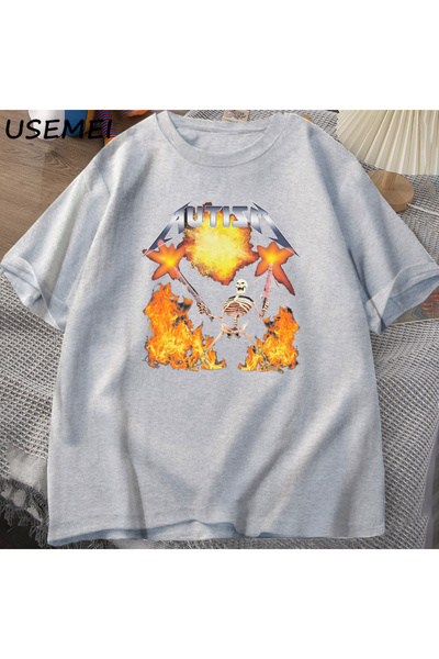 Drippy Autizam Meme Retro T-shirt - Ležerno Pamuk, Kratki Rukav, Humor Štampa...