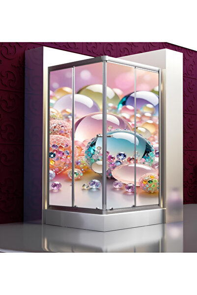 Özbey Reklam Banyo Duşakabin Kaplama Folyo Sticker Ord-145 ( Ölçüsü 160x170 4...