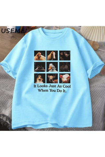 Drippy Samo izgleda kul kada je završeno T-shirt Muškarci Žene Pamuk Majica k...