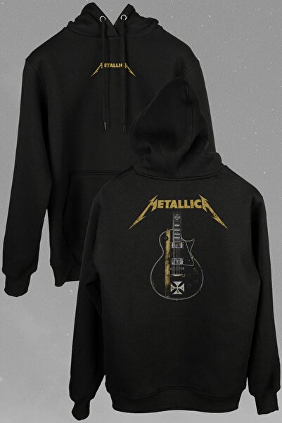 Kendim Seçtim Φούτερ Unisex εμπριμέ εμπρός και πίσω κιθάρας Metallica Iron Cross
