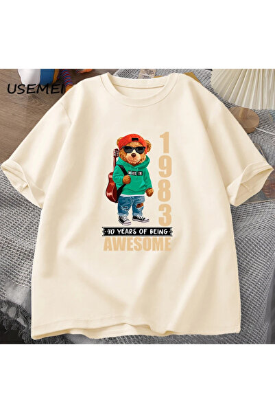 Drippy Proizvedeno 1983. godine, 40 Years Awesome muški T-shirt - Medvedić Sa...