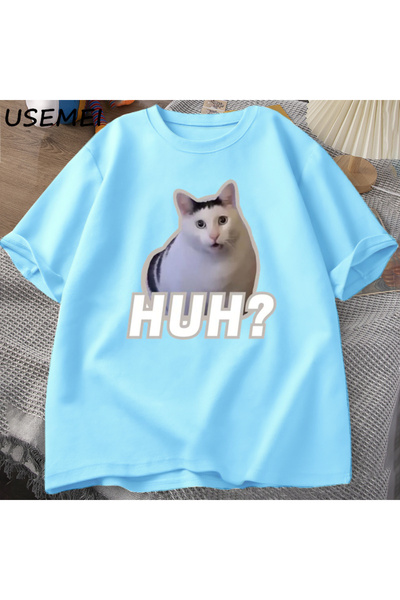 Drippy Unisex meme mačka T-shirt - Udoban kroj, slatka grafika, letnji parovi