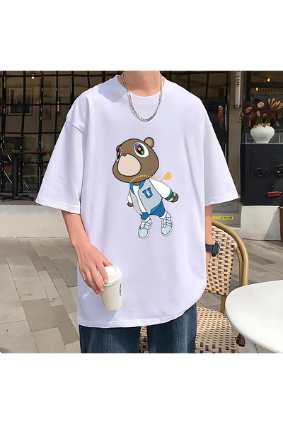 Drippy Tricou Kanye West Rap Homecoming Bear Graphic Bărbați Femei - Reducere...