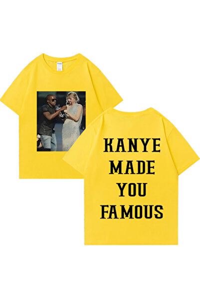 Drippy Tricou vintage Kanye West - Bărbat faimos Haine casual largi pentru fe...