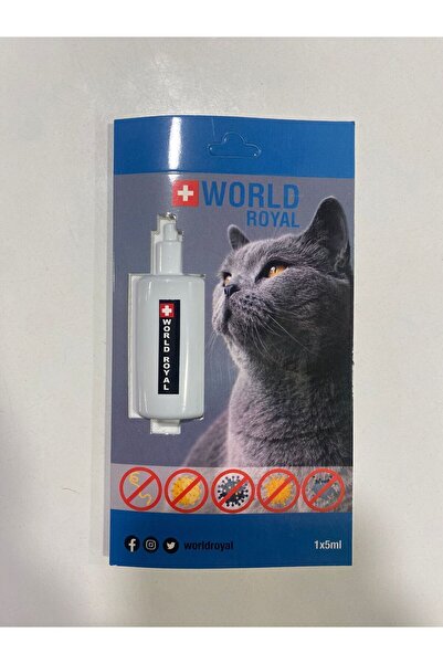 World Royal Blue Pet Kedi Iç Dış Etkenlere Parazit Karşı Etkili Sindirim Sistemi Rahatlatıcı 2 Si Bir Arada