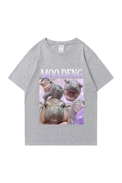 Drippy Moo Deng Pufnasta Svinja U Tajlandu Beba Smešni Meme T-shirt Muškarci ...