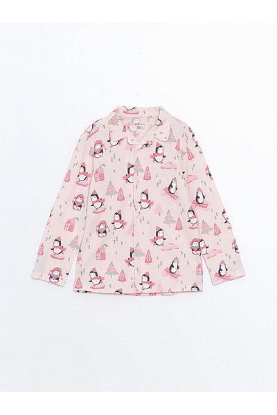 LC Waikiki Lcw Baby Polo Neck Printed Baby Girl Pajamas Set