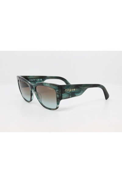Vogue Green and Black Leopard Women's Sunglasses