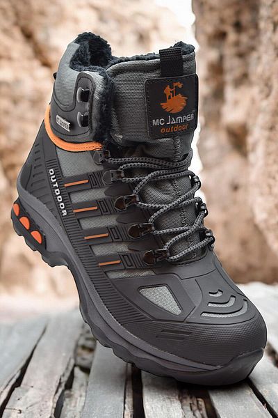 ISPARTALILAR 1823 Orthopedic Sole Trekking Outdoor Zippered Men's Boots with Fur Inside