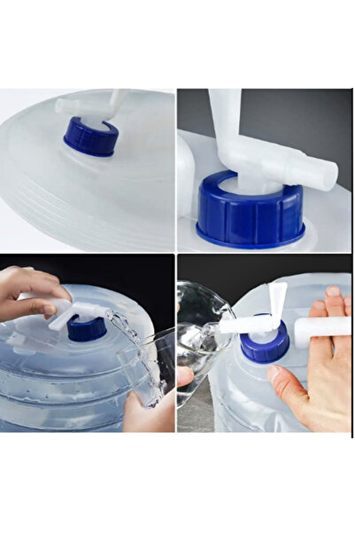gaman Katlanabilir Su Bidonu Yeniden Kullanılabilir Sızdırmaz Taşınabilir Seyahat Su Bidonu 5Litre