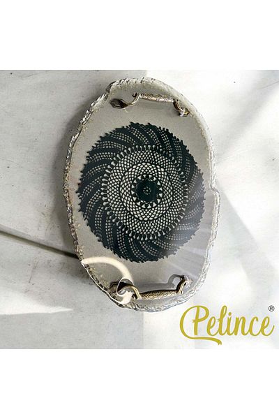 Home 23 cm Eni Lace - 33 cm Epoxy Tray
