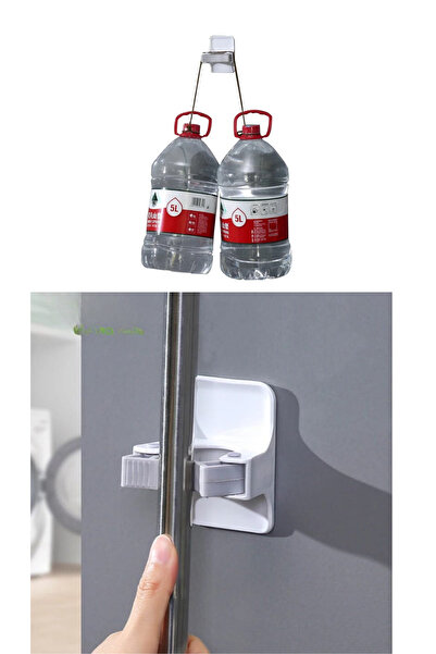 Metsar Home 4 Adet Çok Amaçlı Paspas, Süpürge, Fırça Ve Mob Askısı-Sap Tutucu Mutfak Ve Banyo Askısı