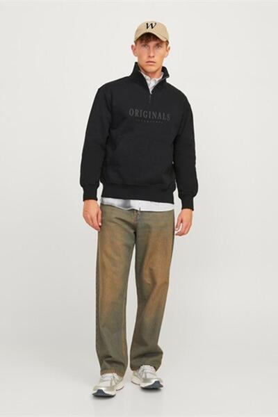 Jack & Jones 12262816 Jorfrederıksberg Sweat Quarter Zıp Erkek Sweatshirt