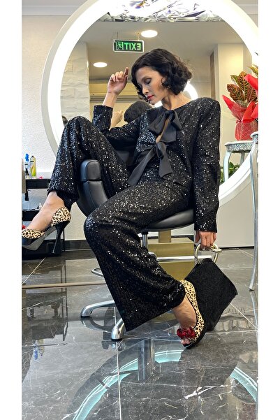AYLİMODA Kemerli Payet Pantolon