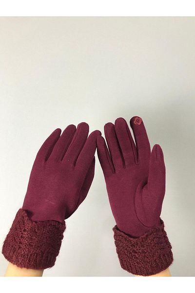 Gönülden Tasarım Knitting and Cashmore Touch Finger Women's Gloves