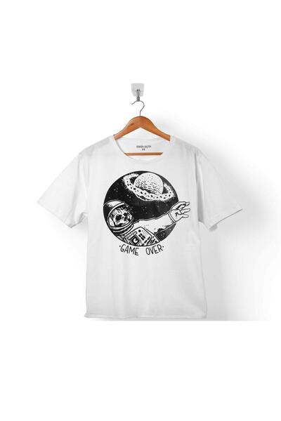 Kendim Seçtim Astronaut NASA Meteor Game Over Sky Stone Skull Dječja Majica