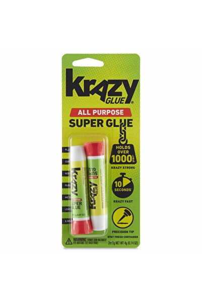 KRAZY GLUE غراء متعدد الاستخدامات، 2 جرام (0.07 أونصة) لكل أنبوب، عبوة من قطع...