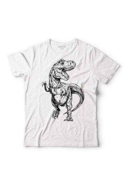 Kendim Seçtim Dinosaurus Dinosaurus Silueta Dizajn Dječja Majica
