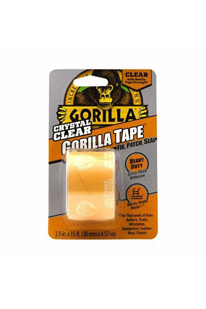 GORILLA شريط إصلاح شفاف للغاية، 1.5 بوصة × 5 ياردات، شريط مقاوم للماء ومقاوم ...