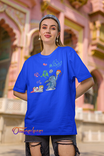 oneagılyazı Stitch Printed Oversize T-Shirt