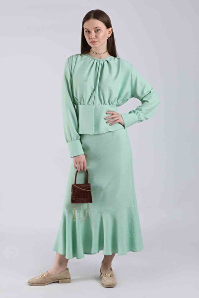 ZÜLAYS Flounce Skirt Set Water Green