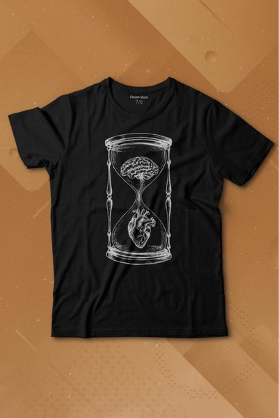 Kendim Seçtim Pješčani sat Srce Mozak Ljubav Logika Štampano Majica Dete T-shirt
