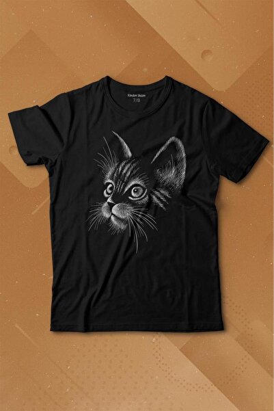 Kendim Seçtim Tricou Imprimat Siluetă Pisică Pisica Neagră Tricou Copii