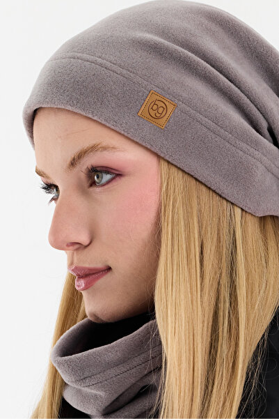 Butikgiz Set de guler pentru gât, gri, 100% micro fleece, cu două straturi de iarnă