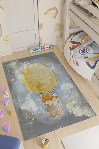 THEMODERNHANE Oyun Halısı Makinede Yıkanabilir Kaymaz Taban Leke Tutmaz Antib...