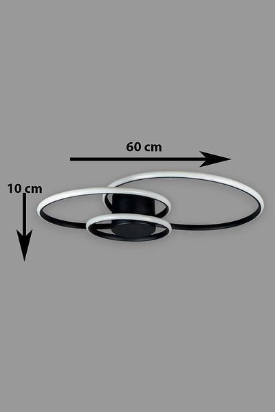 LEGACY Sole Modern Design Black Color Living Room - Kitchen - Hall White Led 3-Piece Chandelier