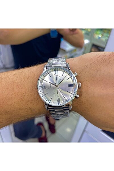 Leerybee Men's Silver Wristwatch - Large Case, Metal Cord, Sports Design, Special Boxed, Gift for Lover