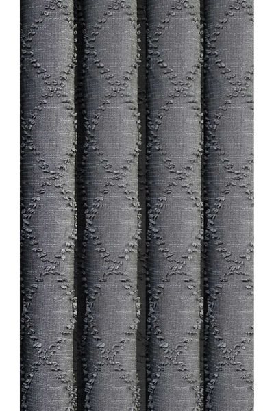 OnyxHome Lorenzo Linen Bearded Background Curtain Gray (1/3 Thick Pleat)