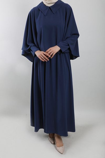 ZÜLAYS Navy Blue Cloak Dress