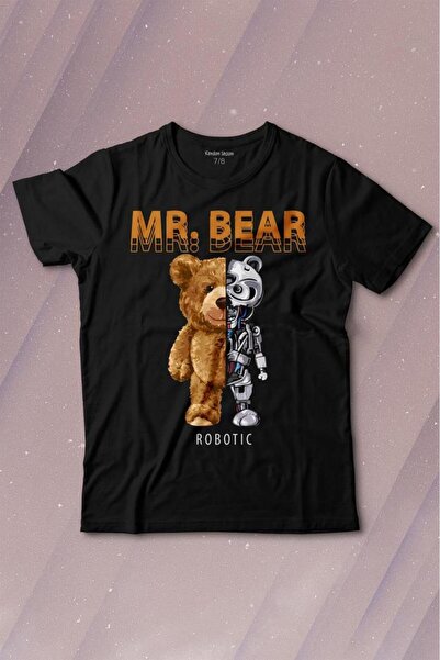 Kendim Seçtim Mr Bear Robotski Medved Urban Streetwear Ulična Štampano Majica...