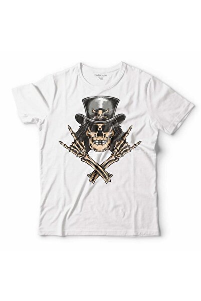Kendim Seçtim Παιδικό μπλουζάκι Skull Pirate Skull Rock Victory Sign Metallıca