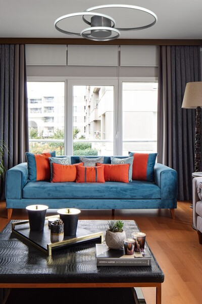 LEGACY Sole Modern Tasarım Gri Renk Salon - Mutfak - Hol Beyaz Led 3 Lü Avize