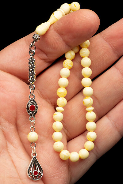 OTTOTESBİH Men's Gift 6mm Tiny Size Beirut Drop Amber Rosary