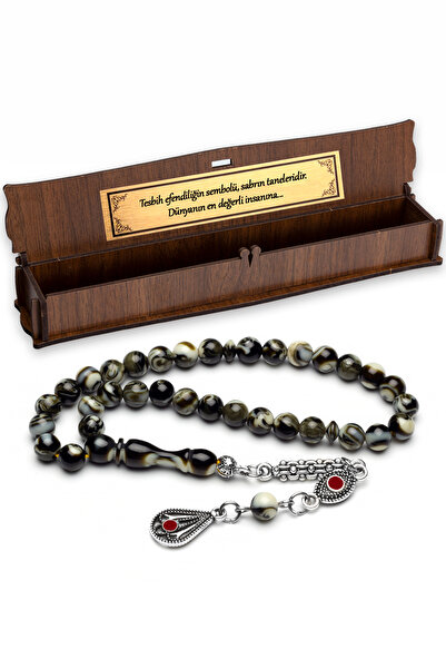 OTTOTESBİH Cadou pentru bărbați, mărgele de rugăciune din chihlimbar Beirut, dimensiune mică, 6 mm