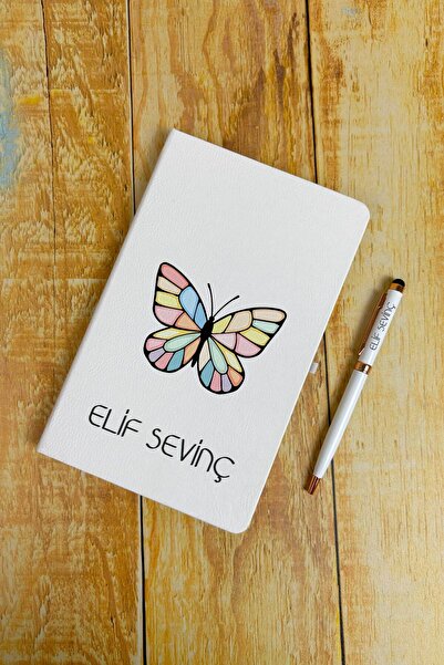 HediyeHanesi Kişiye Özel İsimli Ajanda Not Defteri ve Kalem Seti