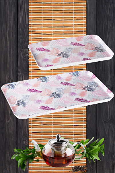 nazen MimHome Tepsi Seti /2 Parça Tropik Pembe:Hediyelik Ev Mutfak Salon,Çay ...