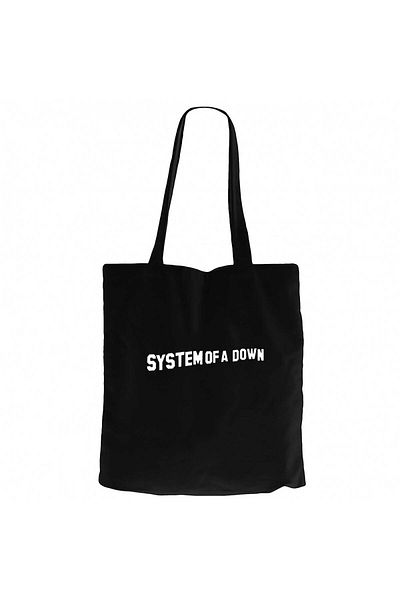 Z zepplin System of a down Text Black Canvas Tote Bag