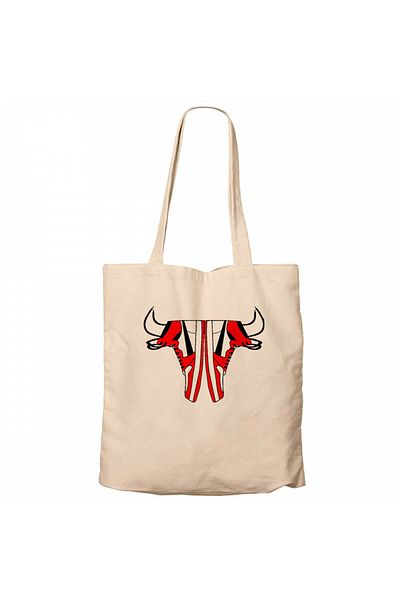 Z zepplin Chicago Bulls Shoes Cream Zippered Cloth Bag Gabardine