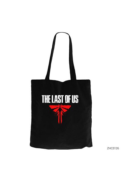 Z zepplin The Last of Us Blood Black Canvas Tote Bag